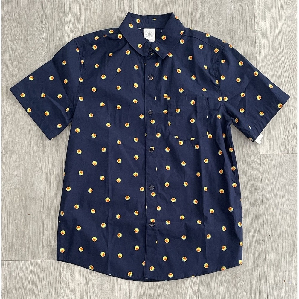 NEW Walt Disney Parks Pixar Ball Design 100% Cotton Collared Adult T-Shirt Sz S